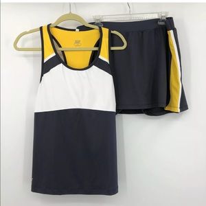 TAIL Tennis Skort Sz XL & Matching Tank Top Yellow